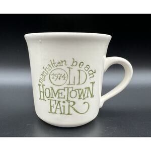 Manhattan Beach Old Hometown Fair 1974 Coffee Mug 8oz Metlox California Pottery
